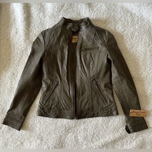 Milwaukee Leather Vintage Olive Women's 100% Leather Jacket Size Small Brand New